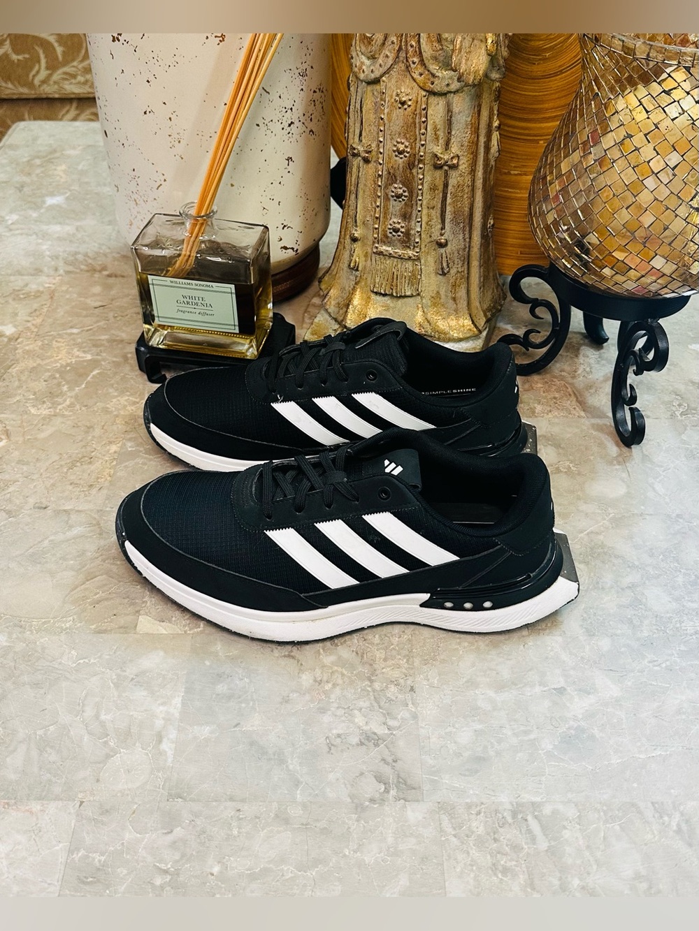 Menâs adidas Menâs S2G 24 Spikeless Golf Shoes Black/White Size 9US
